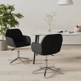 Swivel dining chairs 2 units black fabric by , dining chairs - Ref: Foro24-3103038, Price: 157,99 €, Discount: %