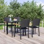 Juego de comedor de jardín 5 piezas ratán sintético negro de , Conjuntos de jardín - Ref: Foro24-3156684, Precio: 346,16 €, D...