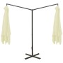 Double parasol with sand-colored steel pole 600x300 cm by , Umbrellas - Ref: Foro24-312555, Price: 152,11 €, Discount: %