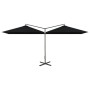 Double umbrella with black steel pole 600x300 cm by , Umbrellas - Ref: Foro24-312560, Price: 152,11 €, Discount: %