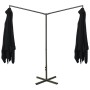 Double umbrella with black steel pole 600x300 cm by , Umbrellas - Ref: Foro24-312560, Price: 152,11 €, Discount: %