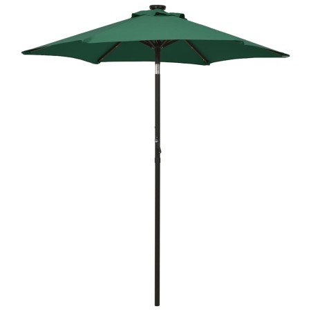 Umbrella with LED lights green aluminum 200x211 cm by , Umbrellas - Ref: Foro24-313558, Price: 70,99 €, Discount: %