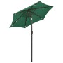 Umbrella with LED lights green aluminum 200x211 cm by , Umbrellas - Ref: Foro24-313558, Price: 70,99 €, Discount: %