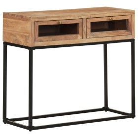 Mesa consola de madera maciza de acacia 90x35x76 cm de , Mesas auxiliares - Ref: Foro24-323505, Precio: 187,99 €, Descuento: %