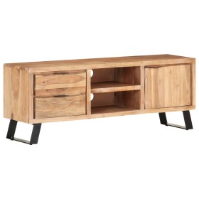 Mueble de TV madera maciza acacia borde natural 120x30x42 cm de , Muebles TV - Ref: Foro24-323518, Precio: 192,99 €, Descuent...