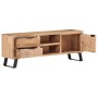 TV-Schrank aus massivem Akazienholz, natürliche Kante, 120 x 30 x 42 cm von , TV-Möbel - Ref: Foro24-323518, Preis: 192,99 €,...