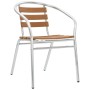 Stackable garden chairs 4 units aluminum and silver WPC by , Garden chairs - Ref: Foro24-48710, Price: 249,09 €, Discount: %