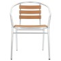 Stackable garden chairs 4 units aluminum and silver WPC by , Garden chairs - Ref: Foro24-48710, Price: 249,09 €, Discount: %