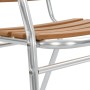 Stackable garden chairs 4 units aluminum and silver WPC by , Garden chairs - Ref: Foro24-48710, Price: 249,09 €, Discount: %