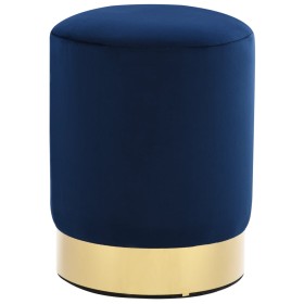 Taburete de terciopelo azul y dorado de , Taburetes y sillas plegables - Ref: Foro24-249833, Precio: 50,00 €, Descuento: %