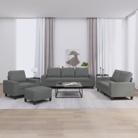 4-piece sofa set dark gray fabric by , Sofas - Ref: Foro24-3201875, Price: 807,58 €, Discount: %