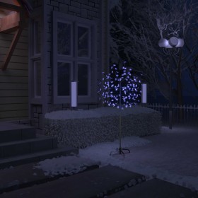 Christmas tree with 120 cold blue LED lights and cherry blossom flowers, 150 cm. by vidaXL, Christmas lights - Ref: Foro24-51...