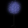 Christmas tree with 120 cold blue LED lights and cherry blossom flowers, 150 cm. by vidaXL, Christmas lights - Ref: Foro24-51...