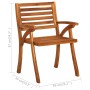 Garden dining chairs with cushions 3 pcs solid acacia wood by , Garden chairs - Ref: Foro24-3060799, Price: 245,98 €, Discoun...