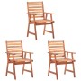 Garden dining chairs 3 units solid acacia wood and cushions by , Garden chairs - Ref: Foro24-3064355, Price: 224,27 €, Discou...