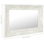 Baroque style white wall mirror 60x40 cm by vidaXL, Mirrors - Ref: Foro24-320328, Price: 39,71 €, Discount: %