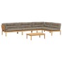 Set aus Gartenpaletten-Sofas und -Kissen 5 Stück Akazienholz von , Outdoor-Sofas - Ref: Foro24-3209389, Preis: 903,99 €, Raba...