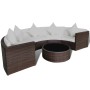 Garden furniture set 6 pieces with brown synthetic rattan cushions by , Garden sets - Ref: Foro24-43066, Price: 565,99 €, Dis...