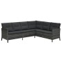 4-piece garden sofa set with gray synthetic rattan cushions by , Garden sets - Ref: Foro24-48146, Price: 669,98 €, Discount: %