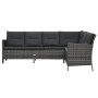 4-piece garden sofa set with gray synthetic rattan cushions by , Garden sets - Ref: Foro24-48146, Price: 669,98 €, Discount: %