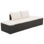 Tumbona de jardín con cojines y almohadas ratán sintético negro de , Tumbonas - Ref: Foro24-317108, Precio: 194,04 €, Descuen...