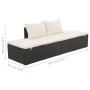 Tumbona de jardín con cojines y almohadas ratán sintético negro de , Tumbonas - Ref: Foro24-317108, Precio: 194,04 €, Descuen...