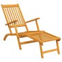 Garden chair with footrest and solid acacia wood table by , Loungers - Ref: Foro24-3120439, Price: 158,91 €, Discount: %