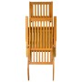 Silla de jardín con reposapiés y mesita madera maciza de acacia de , Tumbonas - Ref: Foro24-3120439, Precio: 149,13 €, Descue...