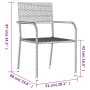 5-Piece Gray Synthetic Rattan Garden Dining Set by , Garden sets - Ref: Foro24-3156762, Price: 310,61 €, Discount: %