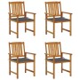 Garden chairs with cushions 4 units solid acacia wood by , Garden chairs - Ref: Foro24-3061168, Price: 266,42 €, Discount: %