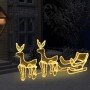 Christmas Reindeer and Sleigh with 648 LED Mesh by vidaXL, Christmas lights - Ref: Foro24-289972, Price: 75,30 €, Discount: %