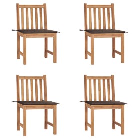 Garden chairs 4 units solid teak wood with cushions by , Garden chairs - Ref: Foro24-3073096, Price: 423,42 €, Discount: %