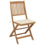 Folding garden chairs 8 pcs solid acacia wood and cushions by , Garden chairs - Ref: Foro24-3075023, Price: 418,83 €, Discoun...