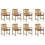 Garden chairs with cushions 8 pcs solid acacia wood by , Garden chairs - Ref: Foro24-3078174, Price: 541,99 €, Discount: %