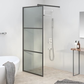 Accessible shower screen dark black ESG glass 80x195 cm by , Shower walls and screens - Ref: Foro24-151889, Price: 178,66 €, ...