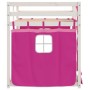 Bunk bed with curtains solid pink pine wood 90x200 cm by , Beds and slatted bases - Ref: Foro24-3283897, Price: 251,51 €, Dis...