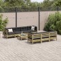 8-piece garden sofa set with impregnated pine wood cushions by , Garden sets - Ref: Foro24-3299330, Price: 733,99 €, Discount: %