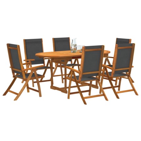 Garden dining set 7 pieces solid acacia wood and textilene by , Garden sets - Ref: Foro24-3279267, Price: 661,87 €, Discount: %