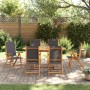 Garden dining set 7 pieces solid acacia wood and textilene by , Garden sets - Ref: Foro24-3279267, Price: 661,87 €, Discount: %