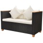 5-teiliges Gartensofa-Set und schwarze synthetische Rattankissen von , Gartensets - Ref: Foro24-43006, Preis: 864,32 €, Rabat...