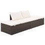 Tumbona de jardín con cojines y almohadas ratán PE marrón de , Tumbonas - Ref: Foro24-317109, Precio: 200,99 €, Descuento: %