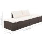 Tumbona de jardín con cojines y almohadas ratán PE marrón de , Tumbonas - Ref: Foro24-317109, Precio: 200,99 €, Descuento: %