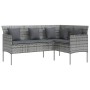 L-förmiges Sofa mit grauen synthetischen Rattankissen von , Outdoor-Sofas - Ref: Foro24-318588, Preis: 168,53 €, Rabatt: %