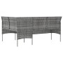 L-förmiges Sofa mit grauen synthetischen Rattankissen von , Outdoor-Sofas - Ref: Foro24-318588, Preis: 168,53 €, Rabatt: %