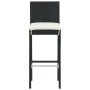 Kitchen stools with cushions 2 pcs black synthetic rattan by , Garden chairs - Ref: Foro24-316668, Price: 168,78 €, Discount: %