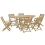 Garden dining set 7 pieces solid acacia wood by , Garden sets - Ref: Foro24-3295003, Price: 411,18 €, Discount: %