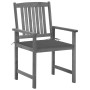 Garden chairs with cushions 4 pcs solid acacia wood in gray by , Garden chairs - Ref: Foro24-3061222, Price: 263,57 €, Discou...