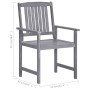 Garden chairs with cushions 4 pcs solid acacia wood in gray by , Garden chairs - Ref: Foro24-3061222, Price: 263,57 €, Discou...