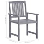 Garden chairs with cushions 4 pcs solid acacia wood in gray by , Garden chairs - Ref: Foro24-3061234, Price: 272,21 €, Discou...