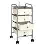 Portable storage cart with 4 white plastic drawers by vidaXL, Cargo forklifts - Ref: Foro24-320399, Price: 58,94 €, Discount: %